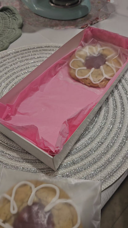 Guava White Chocolate Daisy Cookie Box ..includes (4) 5oz. Cookies