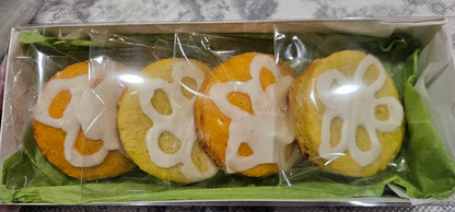 Lemon Orange Citrus  Meltaways.                           Box of (4) 6oz. Cookies